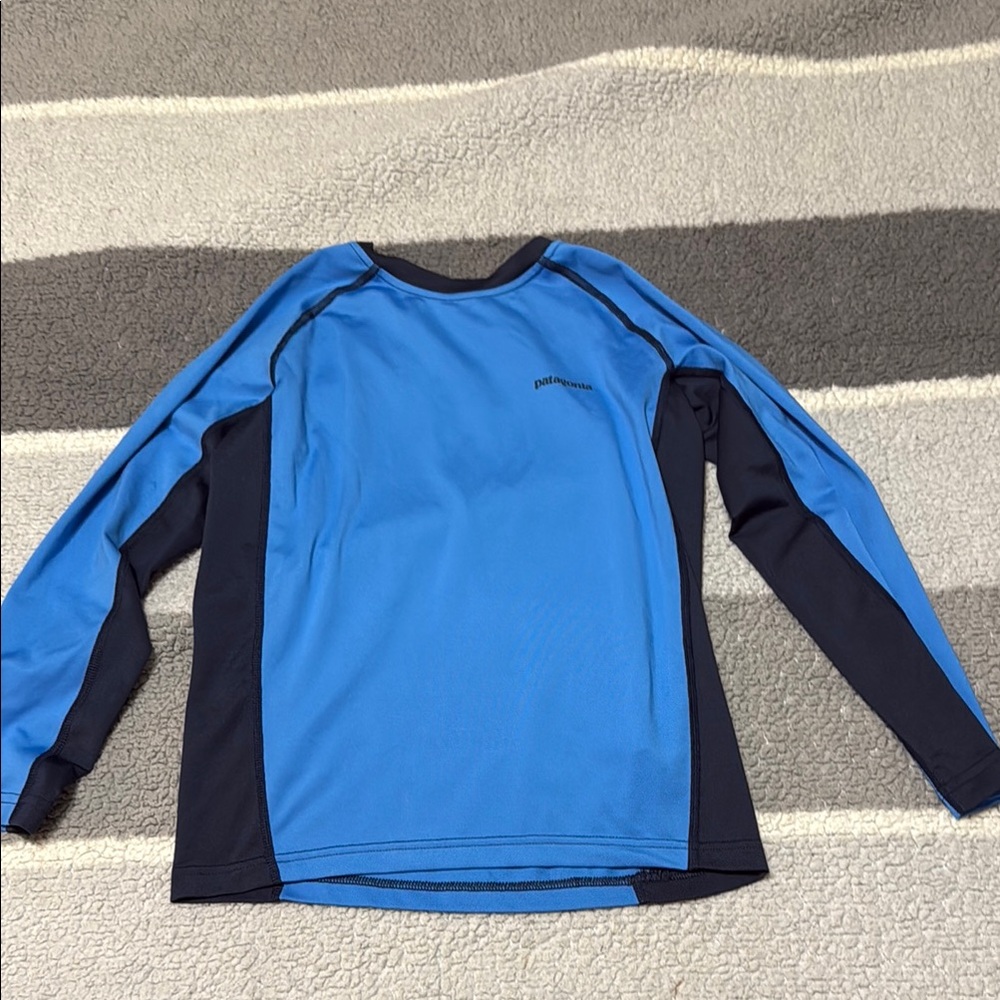 Patagonia Blue Rash Guard Swim Top
